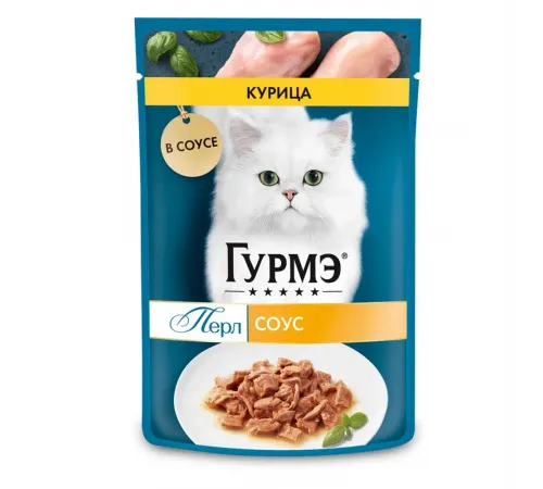Gourmet pearl adult cat chicken in gravy 75 g (Курица в соусе)
