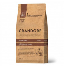 Grandorf adult dog medium maxi duck turkey dry (утка индейка)