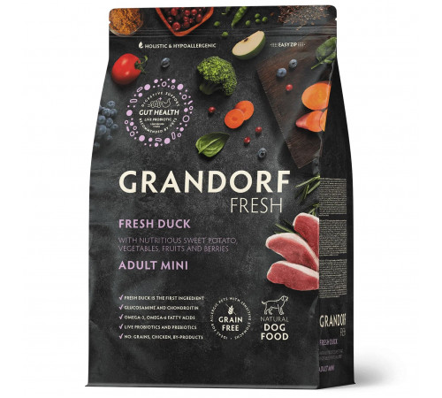 Grandorf adult dog mini fresh duck dry 3 kg
