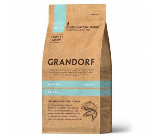 Grandorf adult dog mini white fish dry 3 kg 