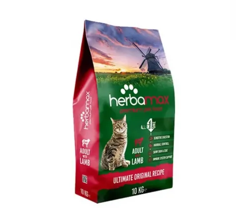 Herbamax premium adult cat with dry lamb (Ягненок)