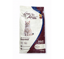 How Meow adult cat dry gourmet with lamb, chicken and fish (Pişiklər üçün toyuq, quzu və balıq əti ilə)