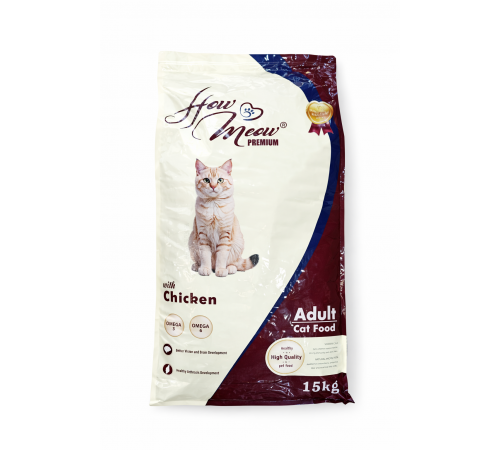 How Meow adult cat dry with chicken (Для кошек с курицей)