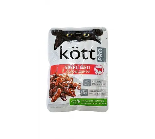 Kött Pro adult cat sterilised beef 75 g