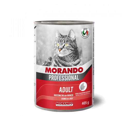 Morando adult cat can beef 405 g (говядина)