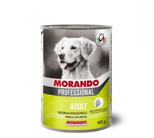 Morando adult dog can veal peas 405 g 