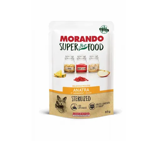 Morando adult sterilized cat mousse with duck 85 g (Утка, для стерилизованных)
