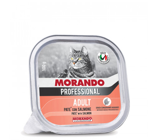 Morando adult cat salmon in loaf 100 g (лосось в паштете)
