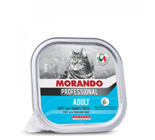 Morando adult cat tuna trout in loaf 100 g (тунец форель в паштете)