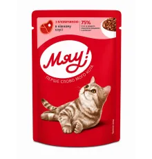 Myau adult cat beef in gravy 85 g  (Mal əti sousda)