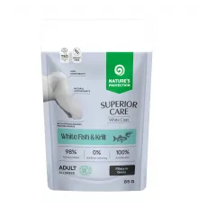 Natures Protection Superior Care adult dog white coat all breed with white fish and krill fillets in gravy 85 g (Белая рыба и криль для взрослых собак)