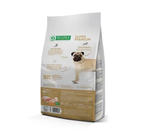 Nature's Protection adult dog all breed sterilised dry poultry and krill (для стерилизованных собак птица и креветки)