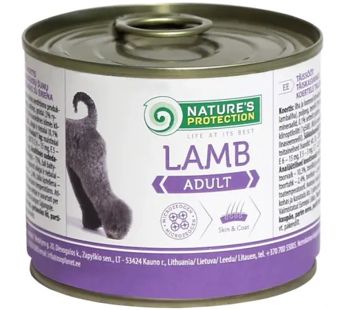 Nature's Protection adult dog can lamb 200 g