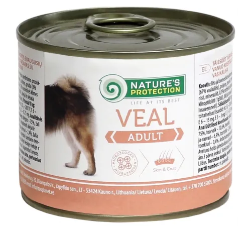 Nature's Protection adult dog can veal 200 g (телятина)