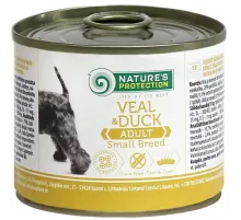 Natures Protection adult dog small breed can veal duck 200 g (телятина утка)