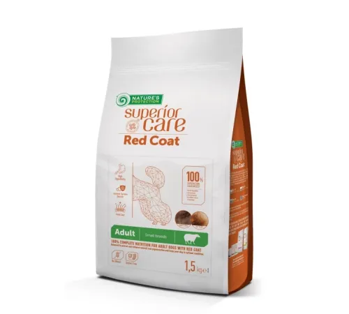 Nature's Protection adult dog small breed red coat dry lamb