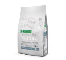 Natures Protection adult dog small breed white dog dry white fish and shrimp (ağ balıq və krevet)