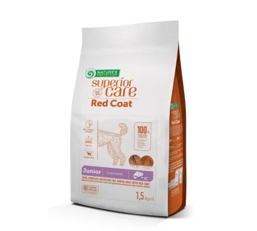 Nature's Protection junior small breed red coat dry salmon and krill