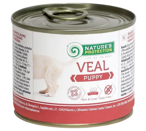 Nature's Protection puppy can veal 200 g (dana əti)