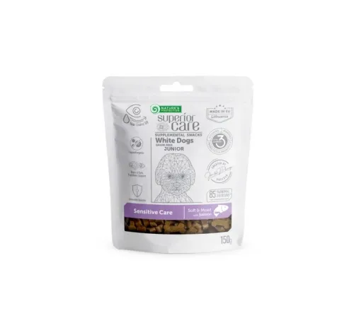 Nature's Protection snack junior all breed white dog sensitive care salmon 150 g