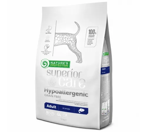 Natures Protection hypoallergenic adult dog all breed dry salmon (Лосось)