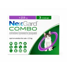 Nexgard Combo cat <2.5 kg (bit, birə, gənələrə və qurdlara qarşı)