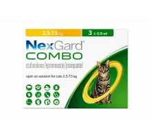 Nexgard Combo cat 2.5-7 kg (against fleas, ticks, and worms)