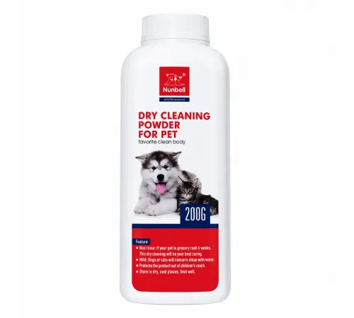 Nunbell dry cleaning powder 200 g (сухой шампунь для питомцев) 951815