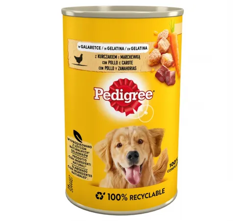 Pedigree adult dog can chicken in jelly 400 g (Курица)