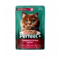 Perfeel Plus adult cat pate with beef and liver 75 g 