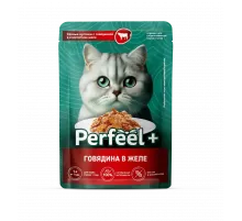 Perfeel Plus adult cat with beef in jelly 75 g 