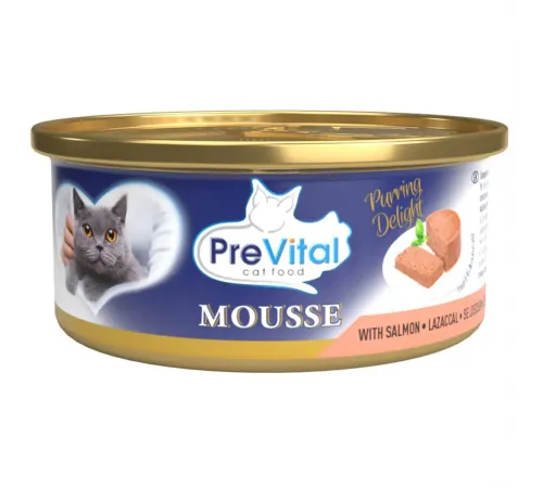 Prevital adult cat can mousse with salmon 85 q (Лосось)