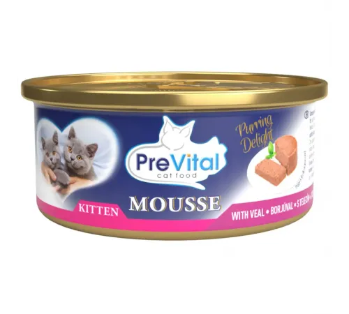 Prevital kitten can mousse with veal 85 q (Телятина)
