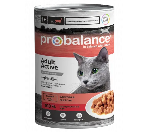 Probalance active adult cat can with chicken 415 g (Курица)