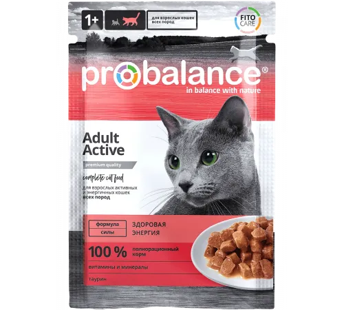 Probalance active adult cat can with chicken 85 g (Курица)