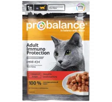 Probalance adult cat immuno with beef in gravy 85 g (Говядина в соусе)