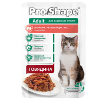 ProShape adult cat urinary health support beef in gravy 75 g (Pişiklərin sidik yolları sağlamlığı üçün, sousda mal əti)