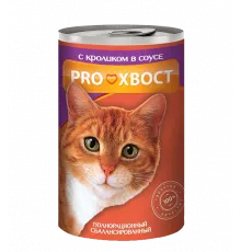 Proxvost adult cat can rabbit in gravy 415 g (Кролик в соусе)