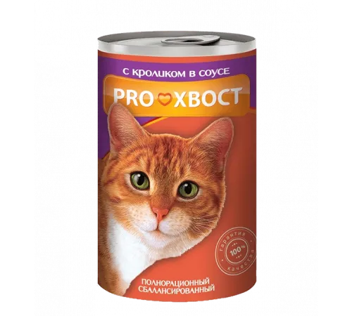 Proxvost adult cat can rabbit in gravy 415 g (Кролик в соусе)