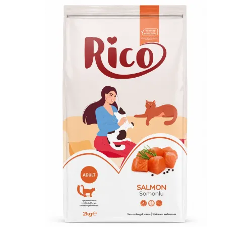 Rico adult cat dry salmon (Для кошек с лососем)