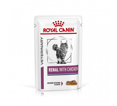 Royal Canin vet renal cat wet chicken in gravy 85 g (ветеринарный корм при заболеваниях почек)