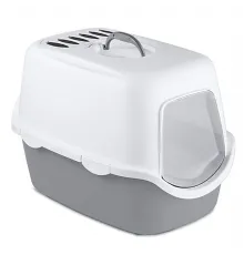 Stefanplast Cathy Filter qapalı pişik tualeti, 56x40x40 sm (Boz)