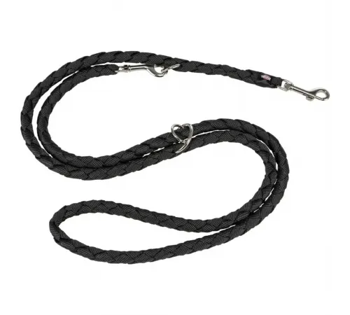 Trixie Cavo Leash плетеный поводок для собак S-M (черный)