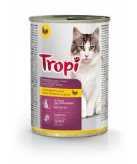 Tropi adult cat can with poultry in gravy 415 g (Quş əti sousda)