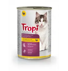 Tropi adult cat can with poultry in gravy 415 g (Quş əti sousda)