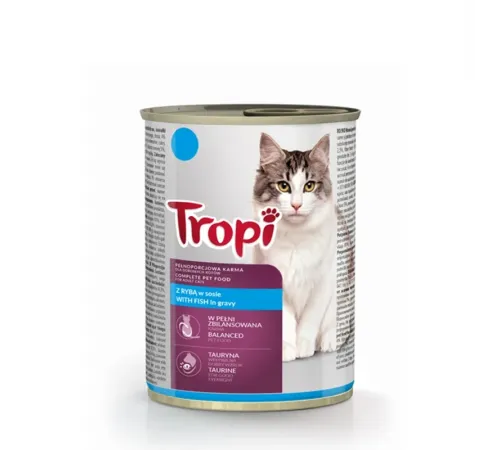 Tropi adult cat can with fish in gravy 415 g (Рыба в соусе)