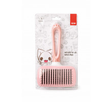 Comb with a button for cats and dogs (1006)