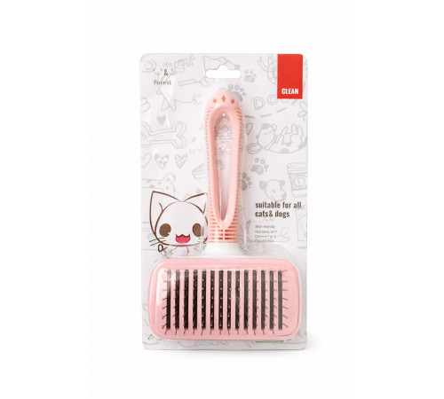 Comb with a button for cats and dogs (1006)
