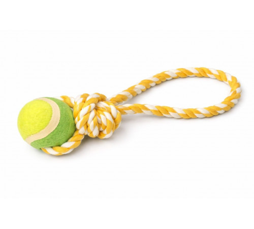 Dog rope toy with ball (1125)