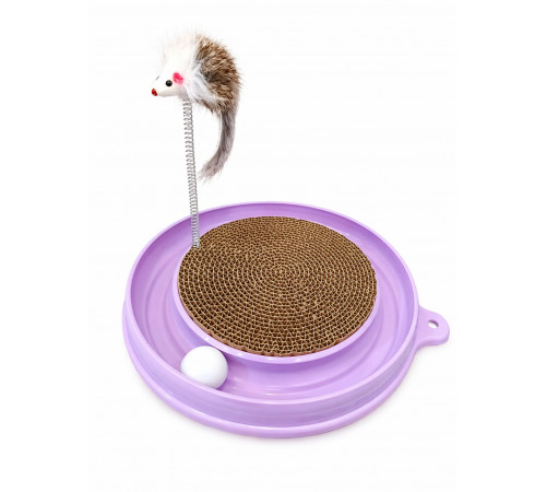 Interactive cat toy with scratching surface (879) 